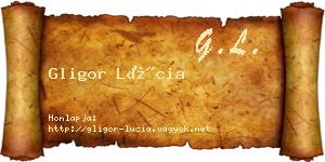Gligor Lúcia névjegykártya